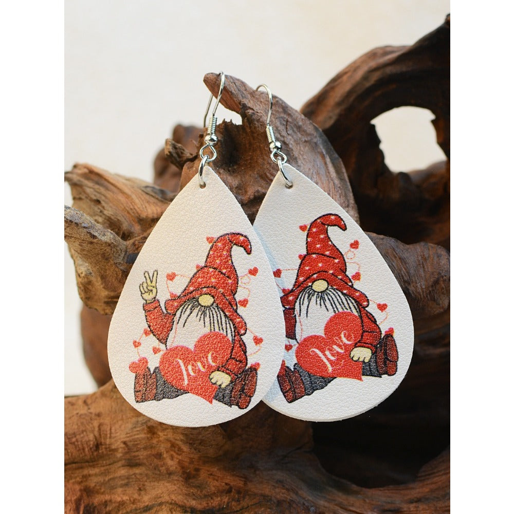 Wholesale Valentine's Day Dwarf Elf Leopard Print Earrings
